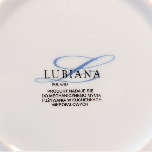 Set/4 Lubiana Poland China 8.25" Salad Side Plates butterflies flowers rope trim - Picture 5 of 5